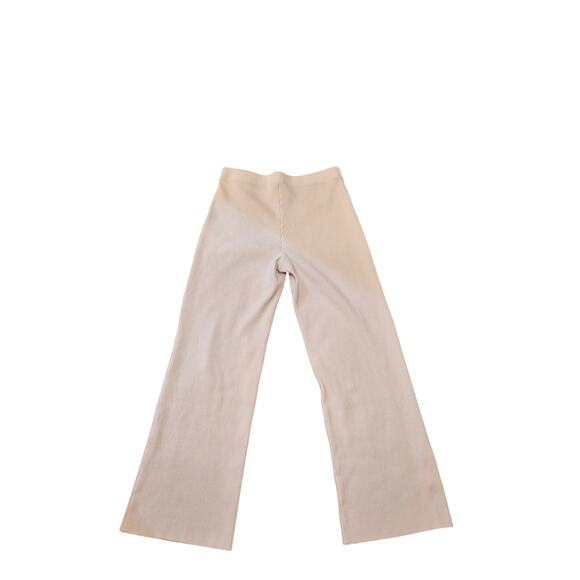 Vince Comfy Cropped Wide Ribbed Pants in Off White - Picture 7 of 8